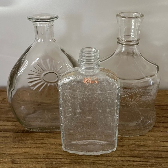 Unique Vintage Accents Vintage Clear Glass Liquor Apothecary
